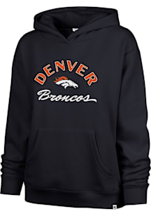 47 Denver Broncos Womens Navy Blue Whirlwind Hooded Sweatshirt