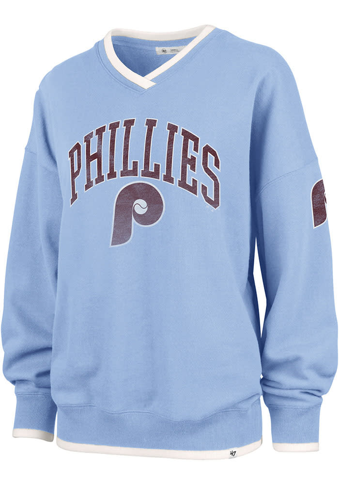 Philadelphia Phillies 47 Crew Sweatshirt Womens LIGHT BLUE Daze