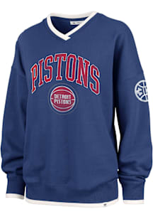 47 Detroit Pistons Womens Blue Daze Crew Sweatshirt