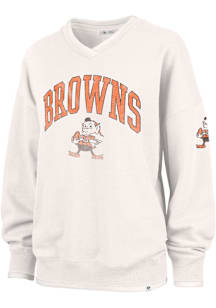 47 Cleveland Browns Womens White Daze Crew Sweatshirt