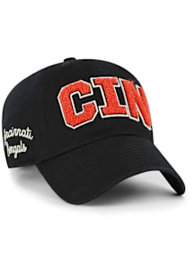 47 Cincinnati Bengals Black Zoey Clean Up Womens Adjustable Hat