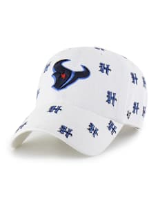 47 Houston Texans White Confetti Clean Up Womens Adjustable Hat