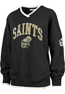 47 New Orleans Saints Womens Black Daze Crew Sweatshirt