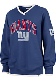 47 New York Giants Womens Blue Daze Crew Sweatshirt