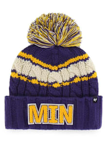 47 Minnesota Vikings Purple Emma Cuff Knit with Pom Womens Knit Hat