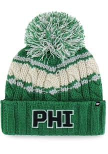 47 Philadelphia Eagles Green Emma Cuff Knit with Pom Womens Knit Hat