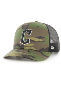 47 Cleveland Guardians Camo Trucker Adjustable Hat - Green