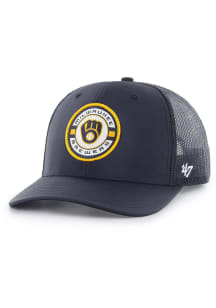 47 Milwaukee Brewers Berm Trucker Adjustable Hat - Navy Blue