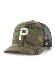 47 Pittsburgh Pirates Camo Trucker Adjustable Hat - Green