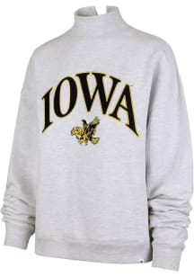 Womens Iowa Hawkeyes Grey 47 Vantage Mock Neck Crew Sweatshirt