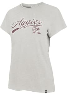 47 Texas A&amp;M Aggies Womens Grey Believer Frankie Short Sleeve T-Shirt