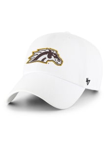 47 White Western Michigan Broncos Clean Up Adjustable Hat