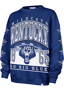 47 Kentucky Wildcats Womens Blue Go Big Crew Sweatshirt