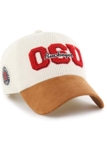 47 Tan Ohio State Buckeyes SCL HAIL MARY 47 CLEAN UP Adjustable Hat
