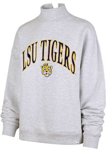47 LSU Tigers Womens Grey Vantage Mock Neck Crew Sweatshirt