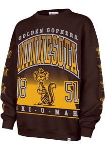 Womens Minnesota Golden Gophers Maroon 47 Go Big Crew Sweatshirt