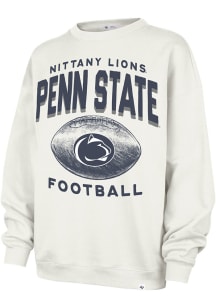 Womens Penn State Nittany Lions White 47 Arch Cloud Oversized Crew Sweatshirt