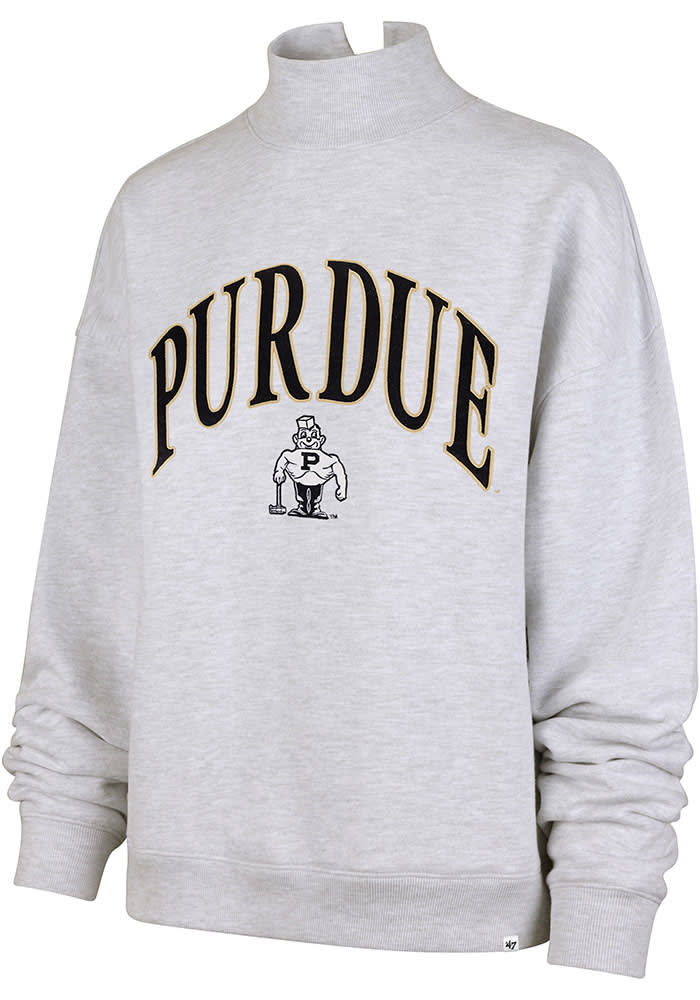 47 Womens GREY Purdue Boilermakers Vantage Mock Neck Long