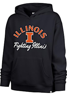 47 Illinois Fighting Illini Womens Navy Blue Whirlwind Naomi Hooded Sweatshirt
