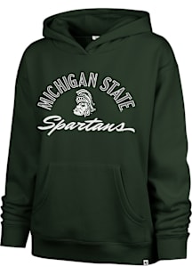 47 Michigan State Spartans Womens Green Whirlwind Naomi Hooded Sweatshirt