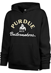 47 Purdue Boilermakers Womens Black Whirlwind Naomi Hooded Sweatshirt