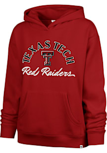 47 Texas Tech Red Raiders Womens Red Whirlwind Naomi Hooded Sweatshirt