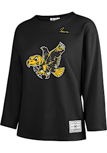Womens Iowa Hawkeyes Black 47 Game Nod Timeless LS Tee