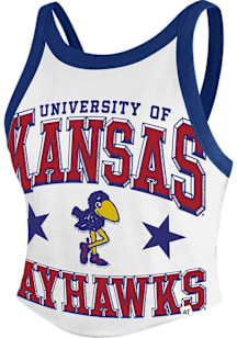 47 Kansas Jayhawks Womens White Energize Tank Top