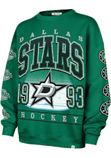 47 Dallas Stars Womens Green Go Big Crew Sweatshirt