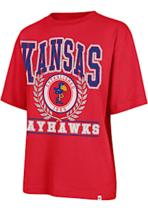 47 Kansas Jayhawks Womens Red Ring True Short Sleeve T-Shirt