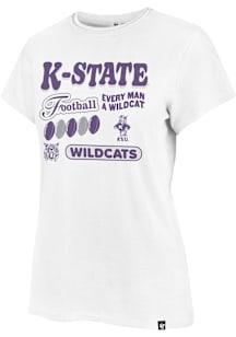47 K-State Wildcats Womens White Hurrah Frankie Short Sleeve T-Shirt