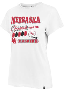 Nebraska Cornhuskers White 47 Hurrah Frankie Short Sleeve T-Shirt