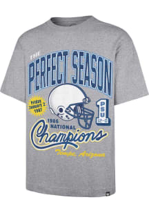 Penn State Nittany Lions Grey 47 Perfect Season 1986 National Champions Short Sleeve Fashion T Shi..