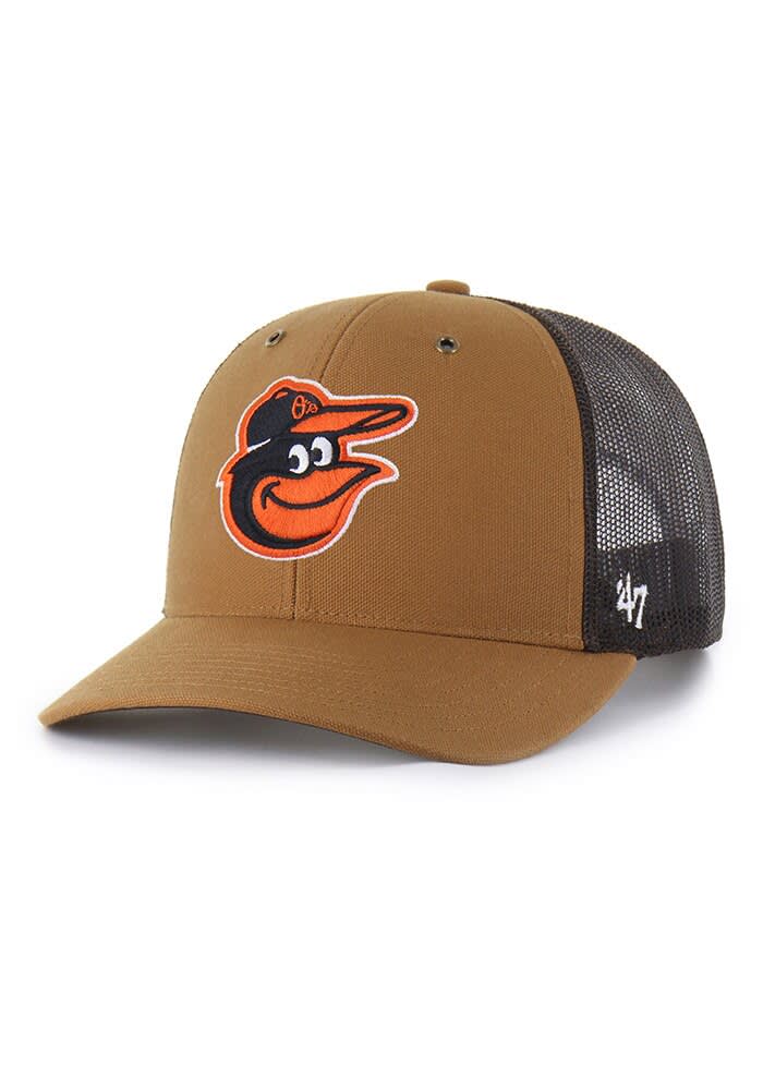 47 Baltimore Orioles BROWN Carhartt Trucker Adjustable Hat - 48024328