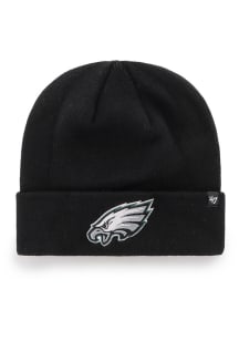 47 Philadelphia Eagles Black Raised Cuff Mens Knit Hat