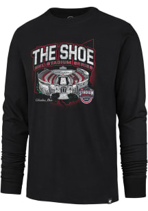 Mens Ohio State Buckeyes Black 47 The Shoe Stadium Series Long Sleeve Fashion T Shirt