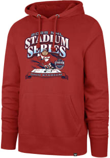 Mens Ohio State Buckeyes Red 47 Brutus Stadium Series Hooded Sweatshirt