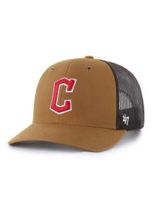 47 Cleveland Guardians Carhartt Trucker Adjustable Hat - Brown