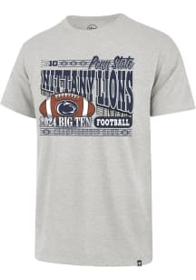 Penn State Nittany Lions Ash 47 2024 Big Ten Football Championship Franklin Football Short Sleev..