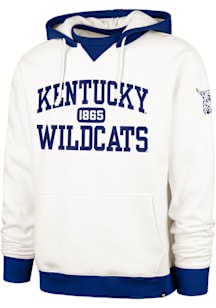 47 Kentucky Wildcats Mens White Skipper Original Long Sleeve Hoodie
