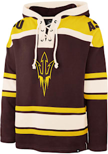 47 Arizona State Sun Devils Mens Maroon Superior Lacer Hockey Fashion Hood