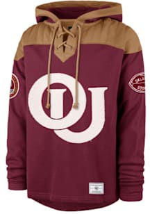 47 Oklahoma Sooners Mens Crimson Flannagan Wingback Lacer Fashion Hood