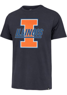 Illinois Fighting Illini Navy Blue 47 Knockout Fieldhouse Short Sleeve Fashion T Shirt