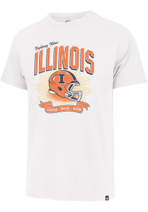 Illinois Fighting Illini White 47 Football Prime Play Franklin Short Sleeve Fashion T Shirt