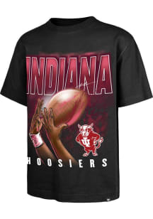 Indiana Hoosiers Black 47 Football Fingertip Foundation Short Sleeve Fashion T Shirt