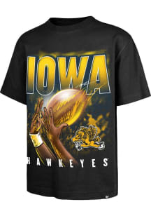 Iowa Hawkeyes Black 47 Football Fingertip Foundation Short Sleeve Fashion T Shirt