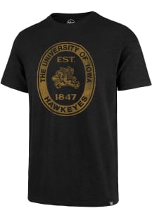 Iowa Hawkeyes Black 47 Boot Path Ravine Scrum Short Sleeve Fashion T Shirt