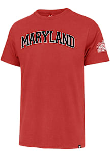 47 Maryland Terrapins Red Wordmark Fieldhouse Short Sleeve Fashion T Shirt
