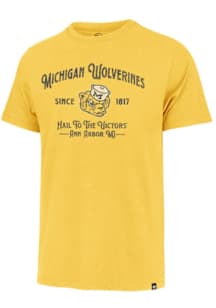47 Michigan Wolverines Gold Whitlock Franklin Short Sleeve Fashion T Shirt