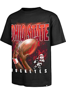 47 Ohio State Buckeyes Black Football Fingertip Foundation Short Sleeve Fashion T Shirt